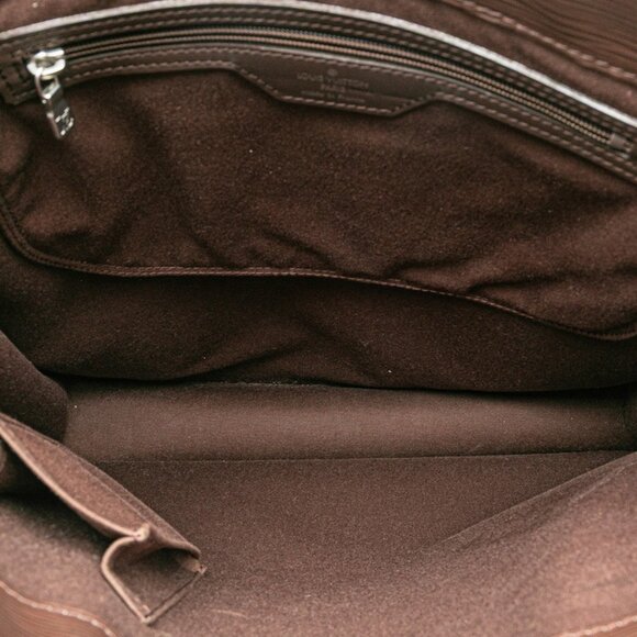 LOUIS VUITTON Brown Leather Tote Bag - Picture 6 of 11